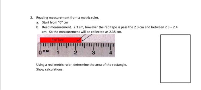 reading metric ruler