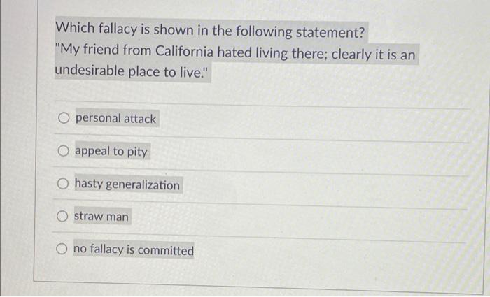 solved-which-fallacy-is-shown-in-the-following-statement-chegg