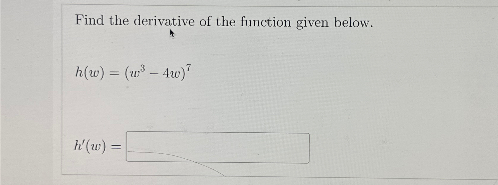 Solved Find The Derivative Of The Function Given