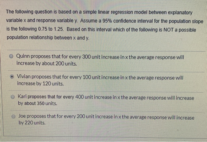 Solved The following question is based on a simple linear | Chegg.com