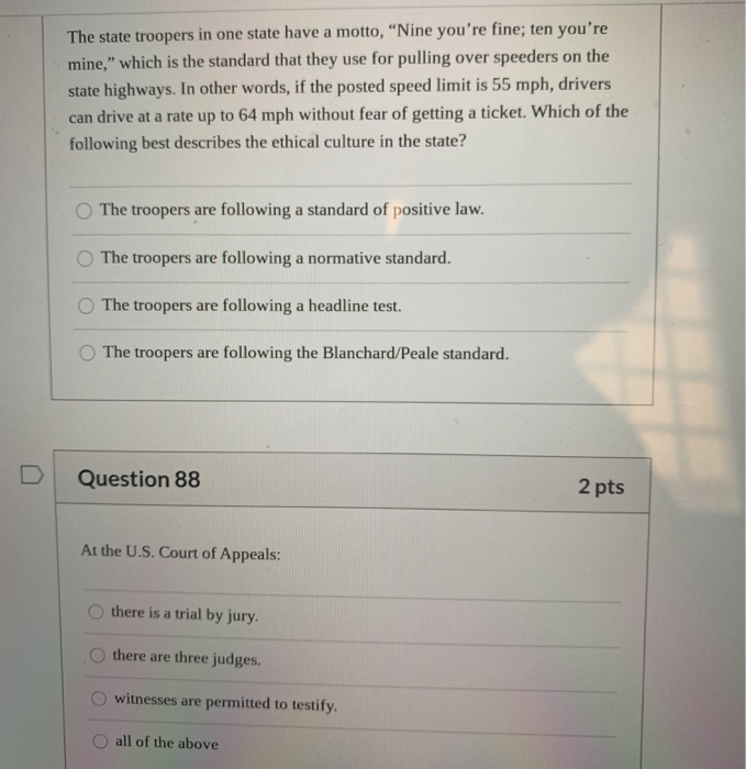 Solved Question 96 2 pts Longarm statutes O give state