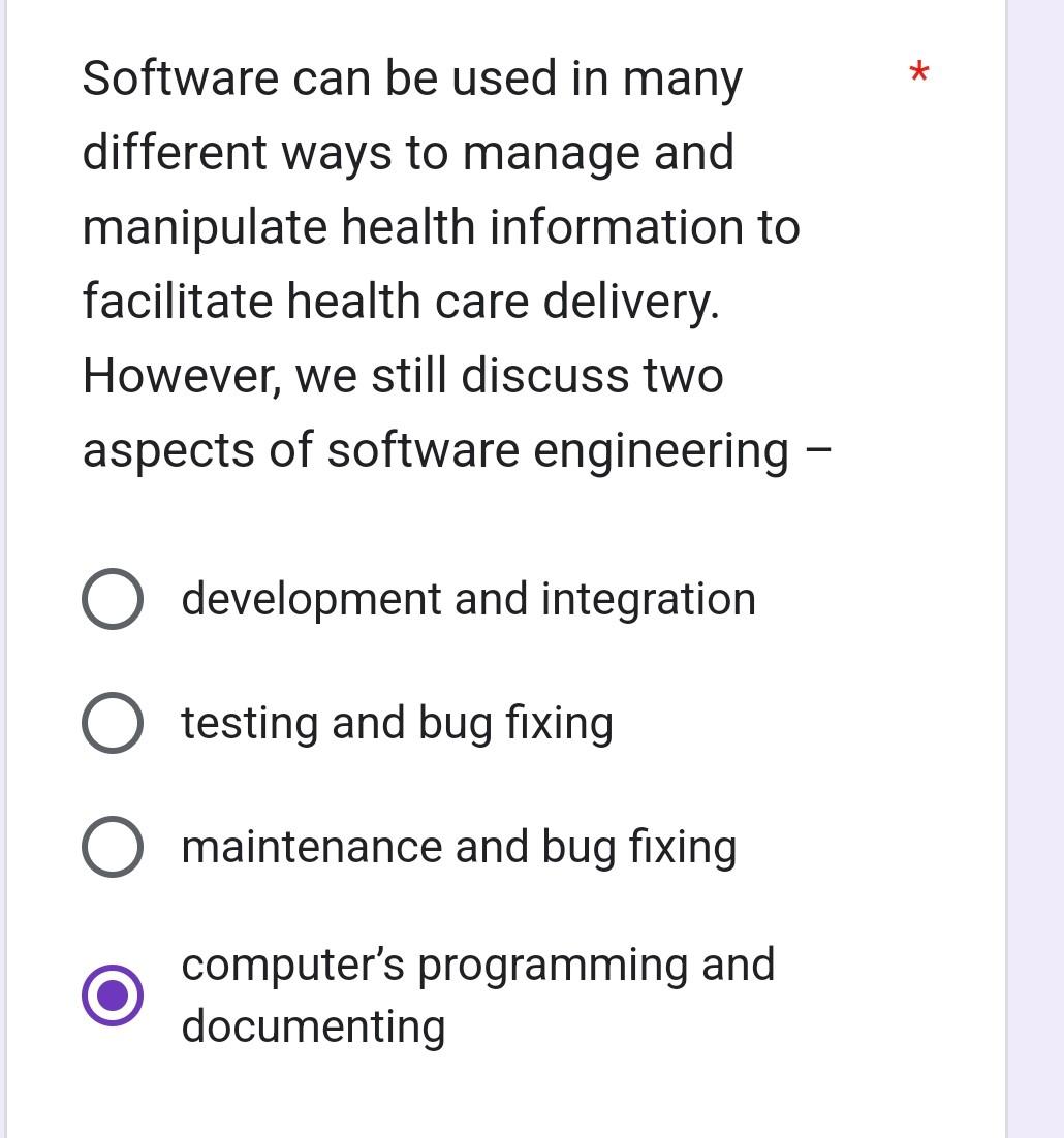 Solved Software can be used in many different ways to manage | Chegg.com