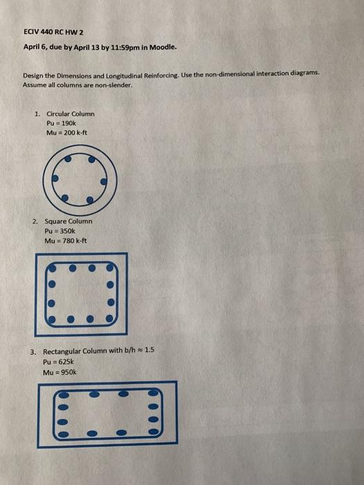 Solved Design the Dimensions and Longitudinal Reinforcing. | Chegg.com
