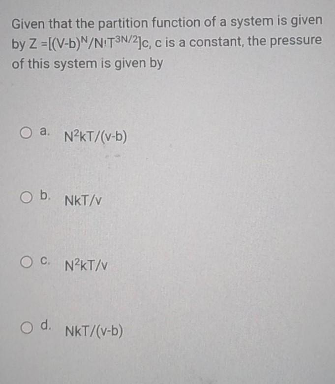 Solved Given that the partition function of a system is | Chegg.com