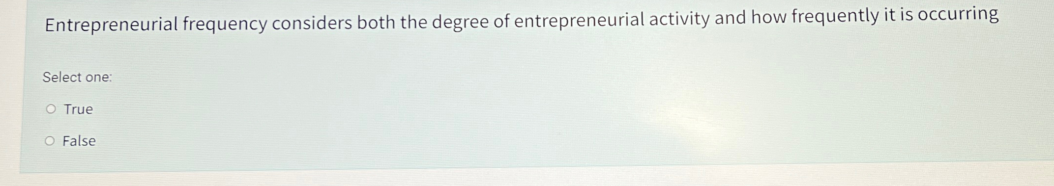 Solved Entrepreneurial Frequency Considers Both The Degree | Chegg.com