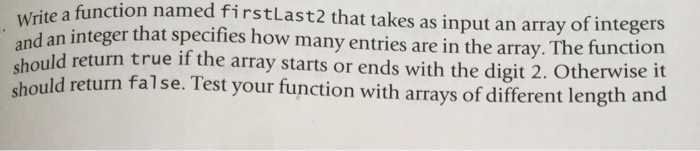 Solved Write a function named firstLast2 that takes as input | Chegg.com