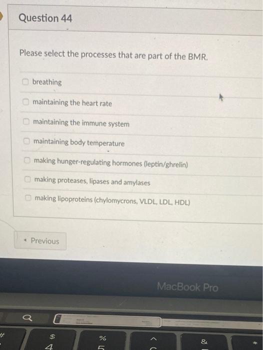 Solved Question 44 Please select the processes that are part | Chegg.com