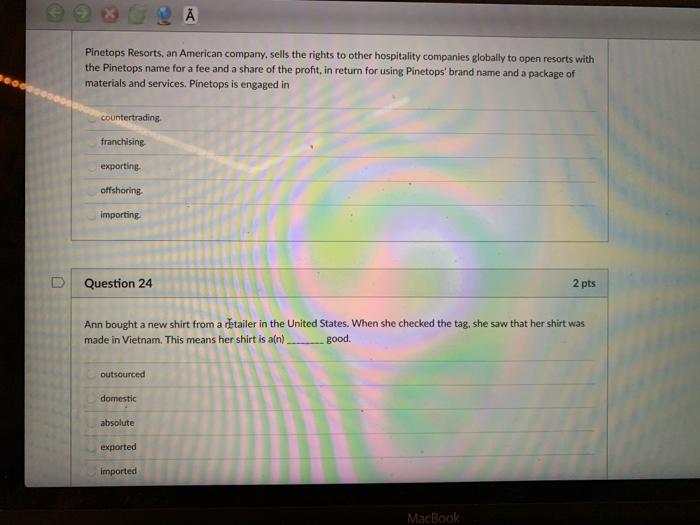 Solved À Resorts, an American company, sells the