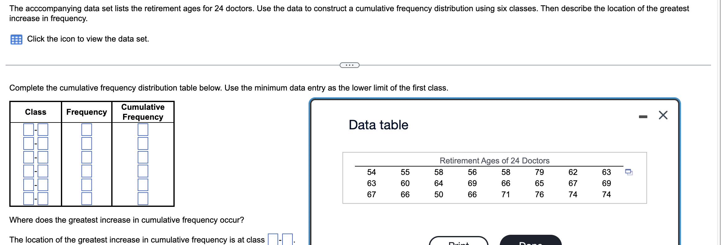 Solved increase in frequency.Click the icon to view the data | Chegg.com