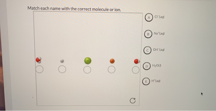 Solved Match each name with the correct molecule or ion. A) | Chegg.com