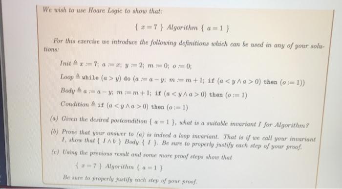 Solved Exercise 4: The following while program is called | Chegg.com