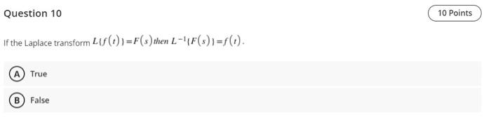 Solved Question 6 10 Points Find the transform of the given | Chegg.com