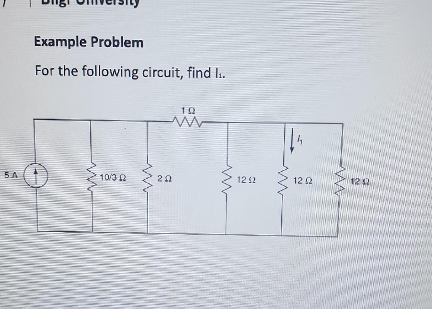 Solved Example Problem For The Following Circuit, Find L1. | Chegg.com