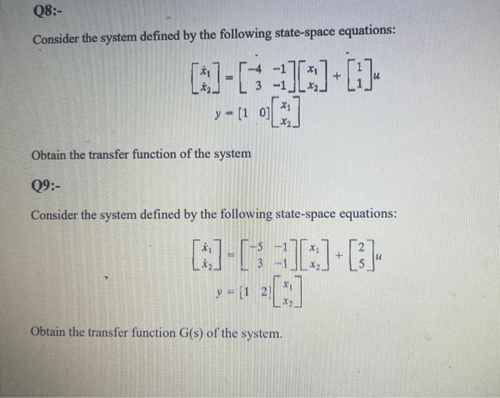 Solved Consider the system defined by the following | Chegg.com
