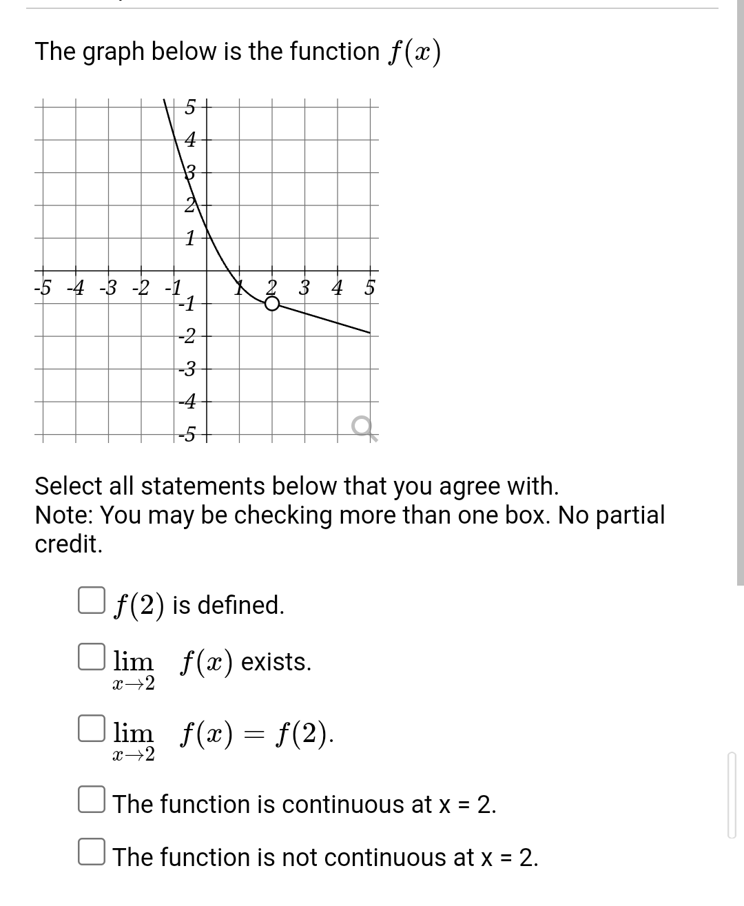 Solved The graph below is the function f(x) Select all | Chegg.com