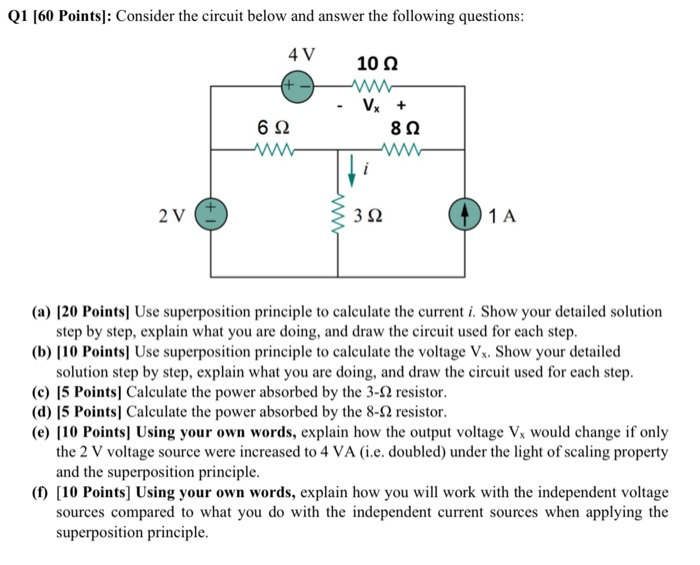 Solved Q1 [60 Points]: Consider the circuit below and answer | Chegg.com