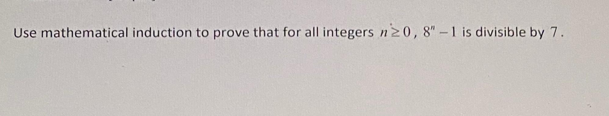 Solved Use Mathematical Induction To Prove That For All | Chegg.com