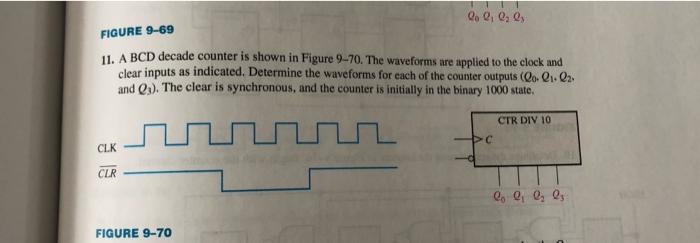 Solved Poe, G , FIGURE 9-69 11. A BCD decade counter is | Chegg.com