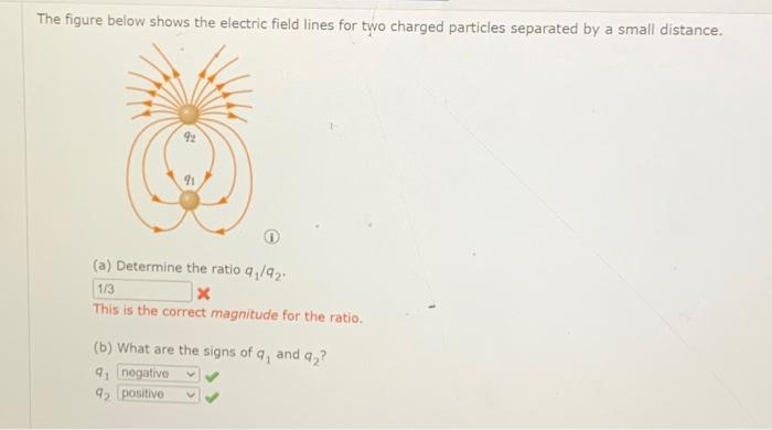 Solved The Figure Below Shows The Electric Field Lines For | Chegg.com