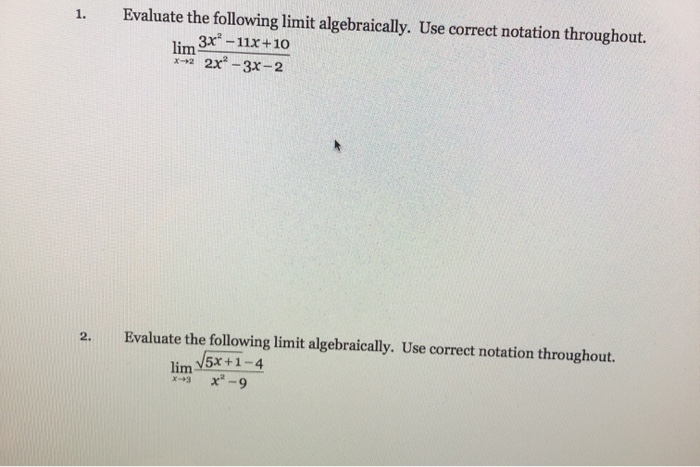Solved 1. Use a table of values to find the approximate | Chegg.com