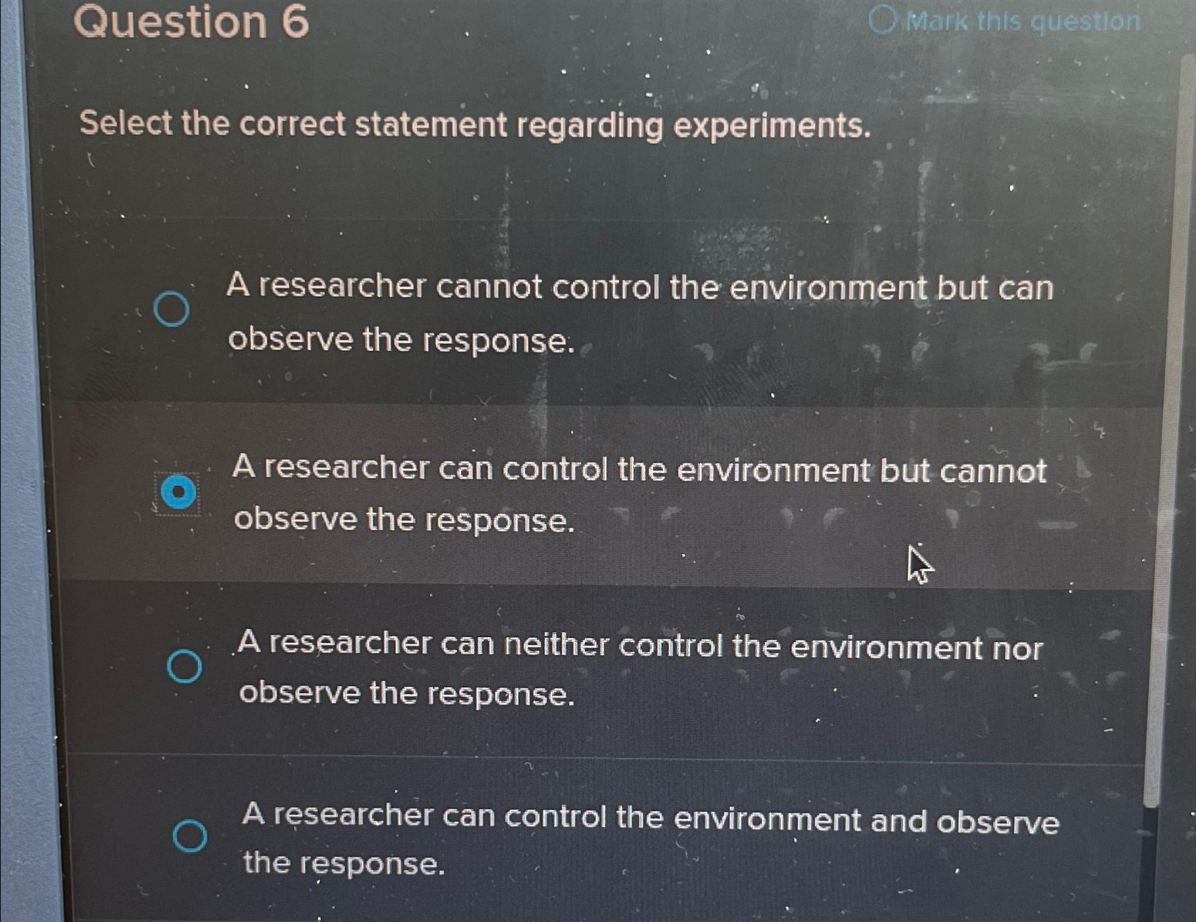 Solved question 6select the correct statement regarding chegg