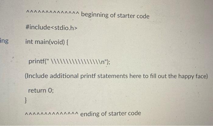 Solved Write a C program that exactly outputs the following | Chegg.com