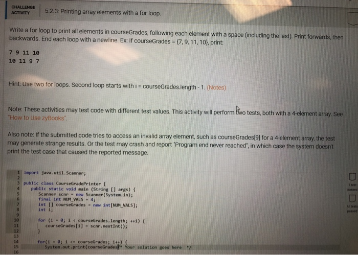solved-challenge-5-2-3-printing-array-elements-with-a-for-chegg