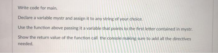 Solved Write code to define a function as follows: 1. | Chegg.com