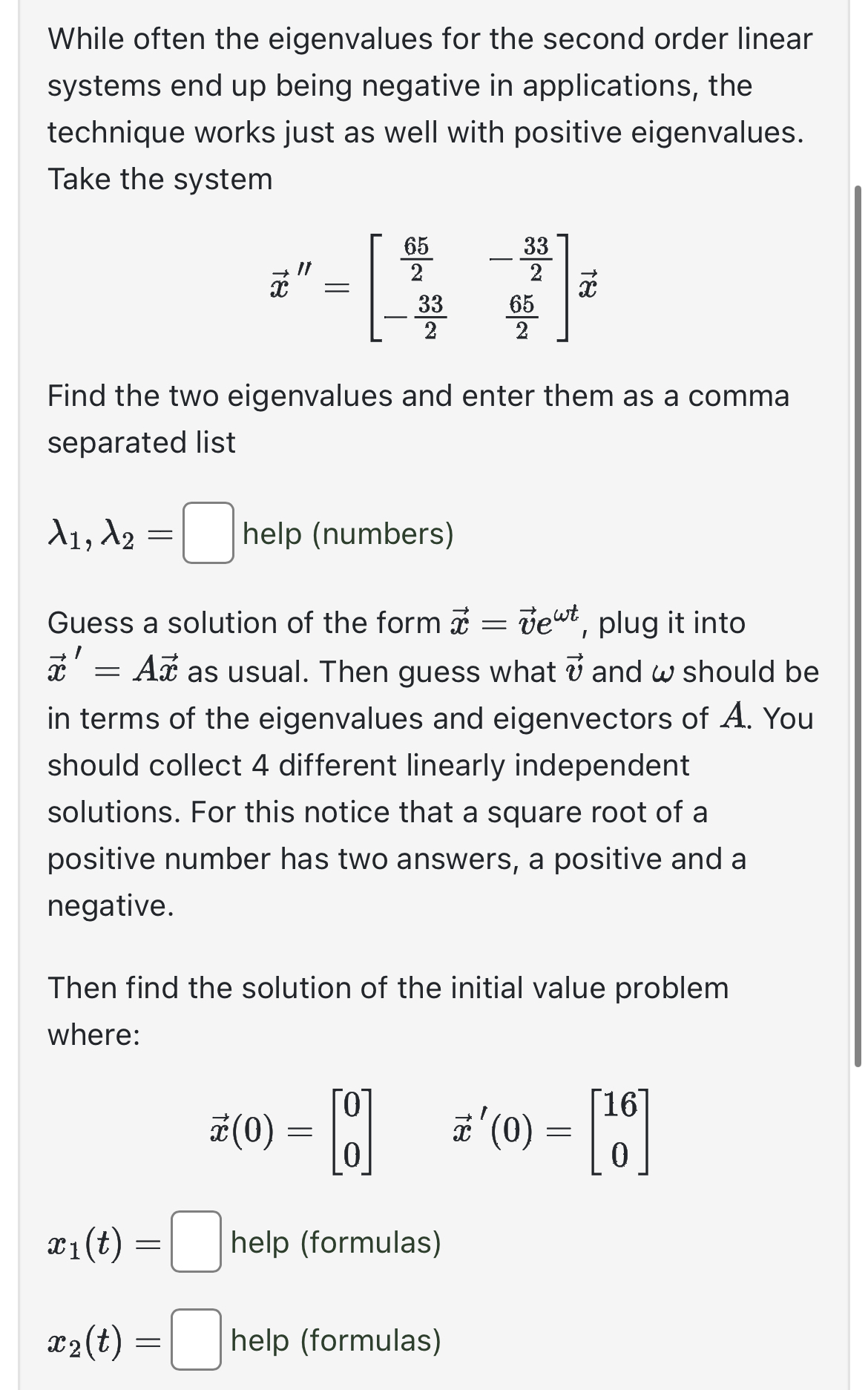 While often the eigenvalues for the second order | Chegg.com