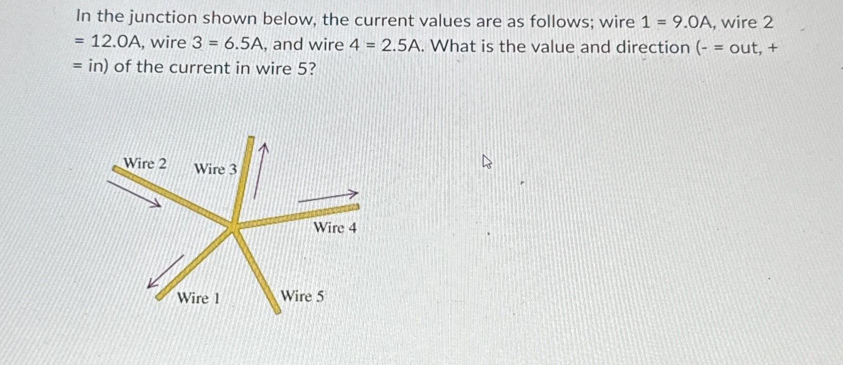 Solved In the junction shown below, the current values are | Chegg.com