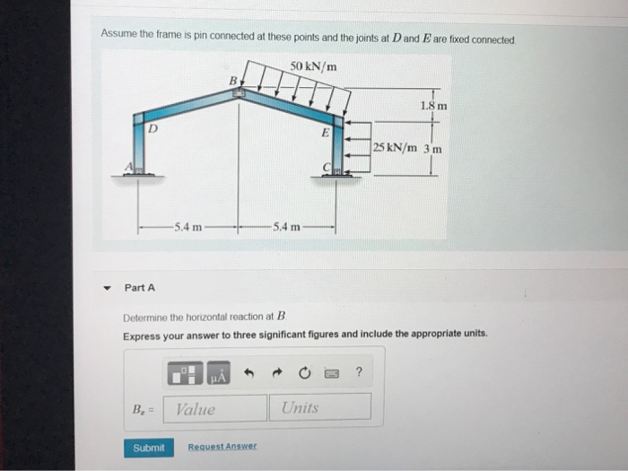 Solved Assume the frame is pin connected at these points and | Chegg.com