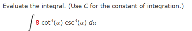 Solved Evaluate the integral. (Use C ﻿for the constant of | Chegg.com
