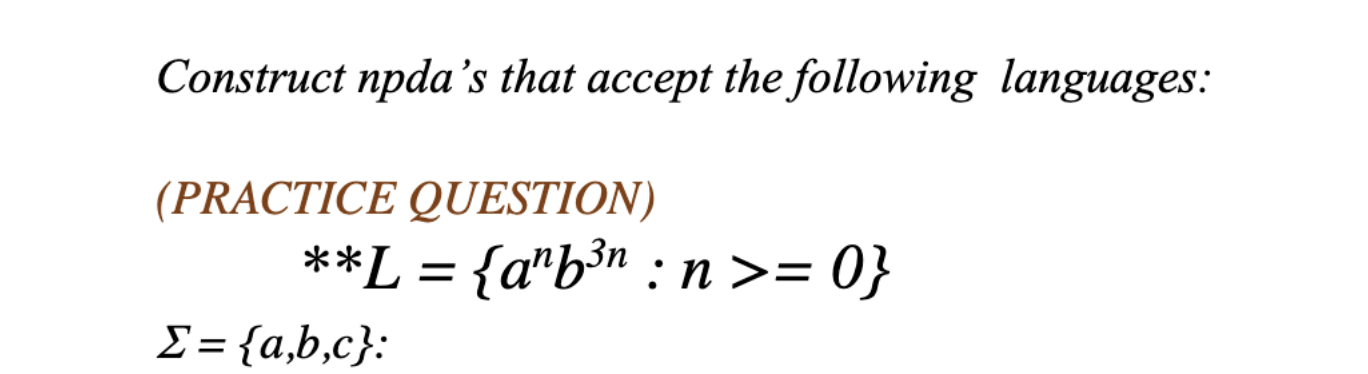 Construct Npda's That Accept The Following | Chegg.com