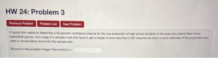 Solved HW 24: Problem 3 Previous Problem Problem List Next | Chegg.com