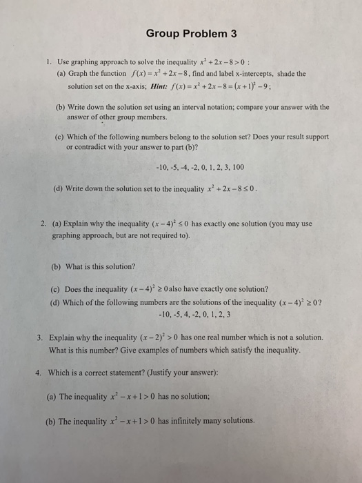 Solved Group Problem 3 1. Use graphing approach to solve the | Chegg.com