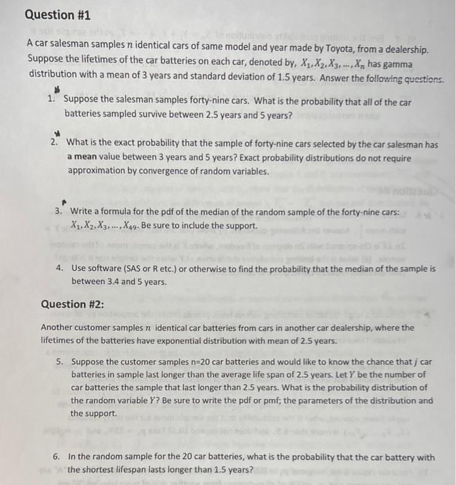 Solved Question \1 A car salesman samples n identical cars