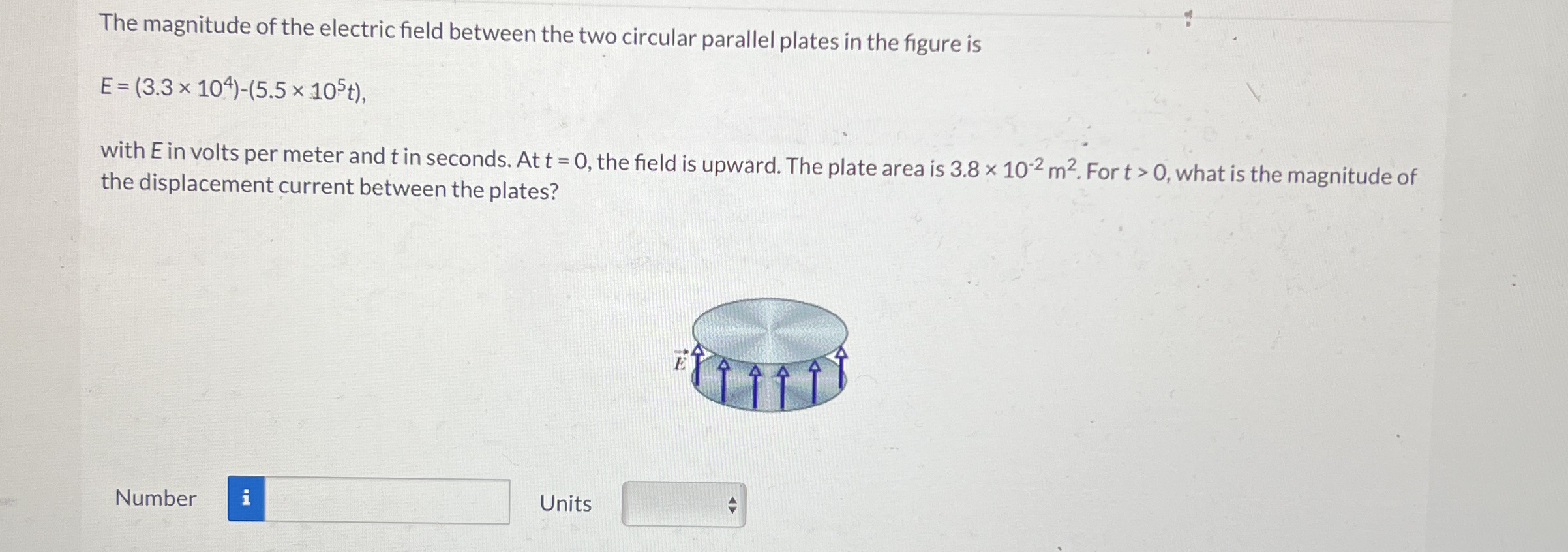 Solved by an EXPERT The magnitude of the electric field between the two ...