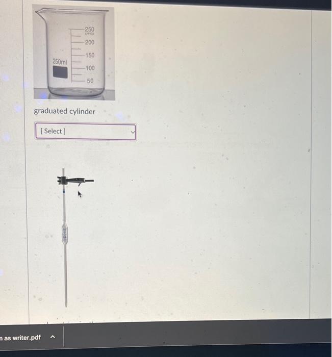 Solved Name and classify each piece of glassware in terms of