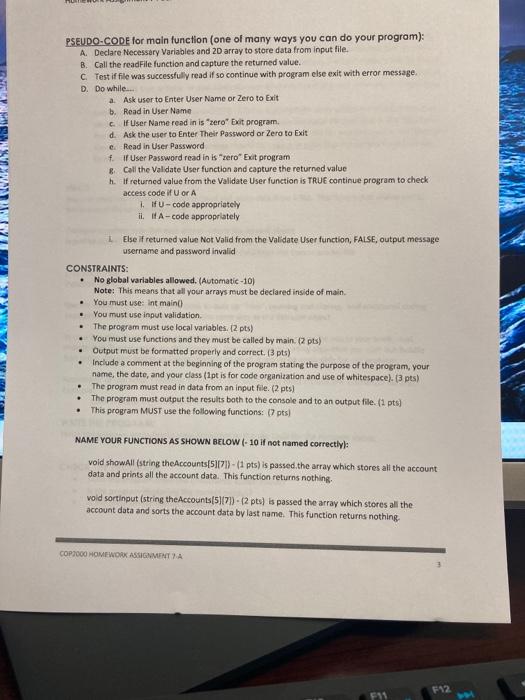 Solved Homework Assignment / Pool Homework Assignment 7-A | Chegg.com