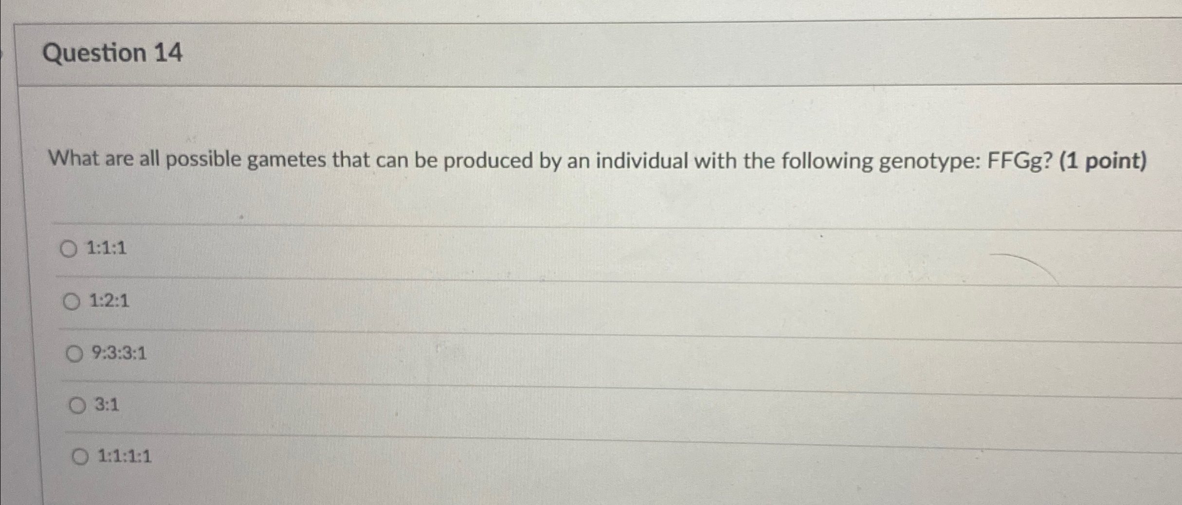 Solved Question 14What are all possible gametes that can be | Chegg.com