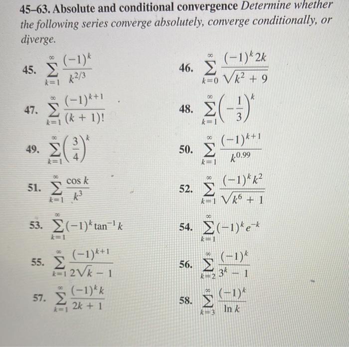 Solved α (-1) 12. Σ. (-1) va 11. Σ k=0 2k +1 (-1)kk 13. Σ 3k | Chegg.com
