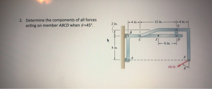 Solved 2. Determine The Components Of All Forces Acting On | Chegg.com