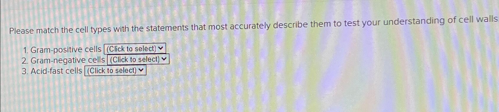 Solved Please match the cell types with the statements that | Chegg.com
