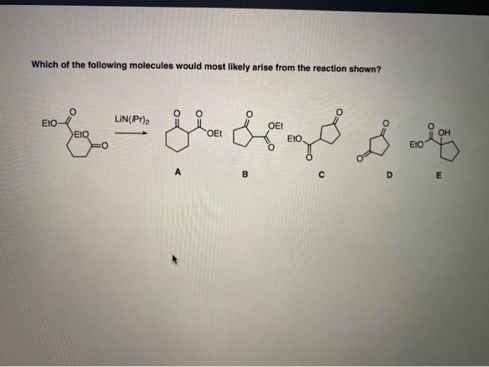 Solved Which of the following molecules would most likely | Chegg.com