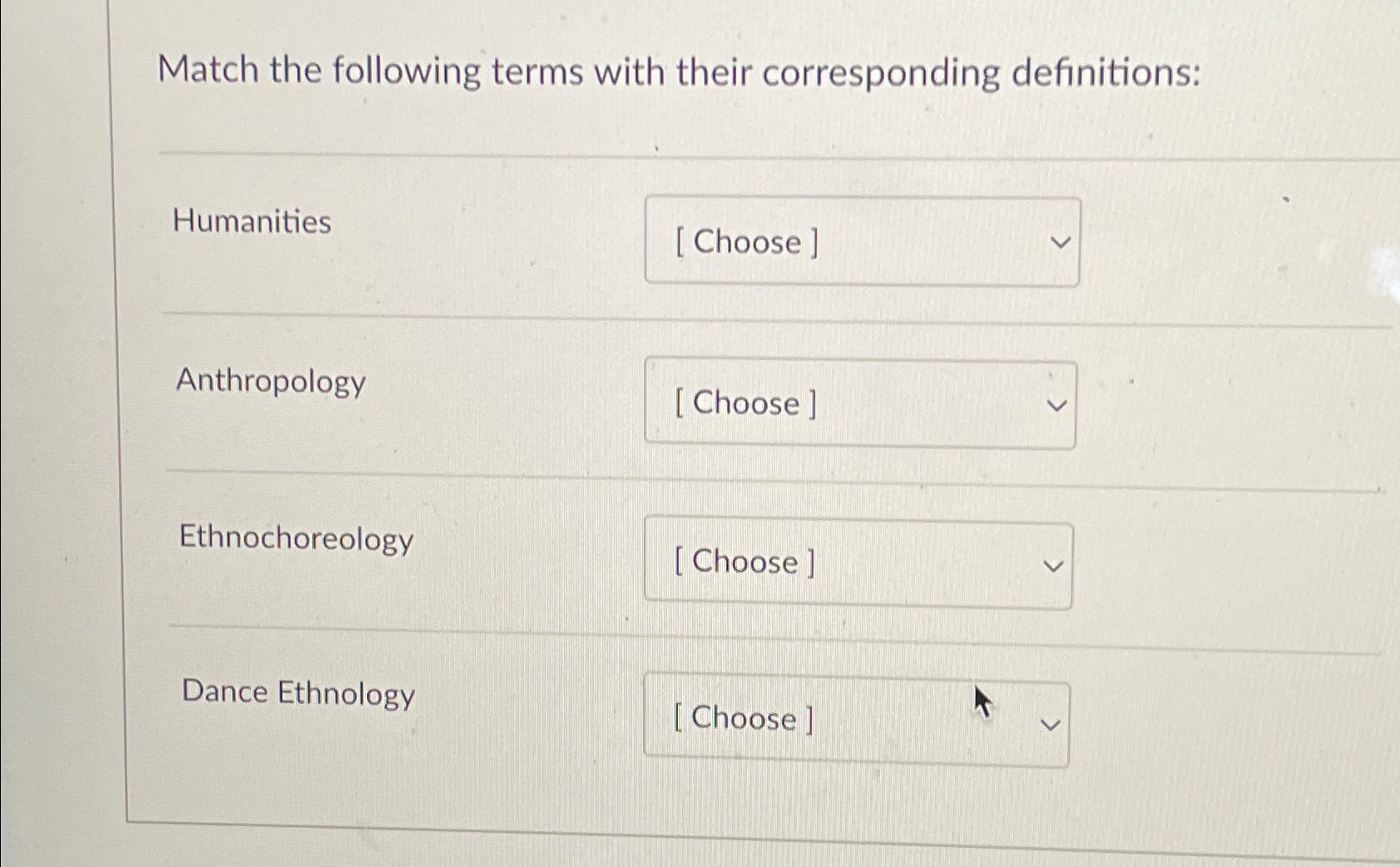 Solved Match the following terms with their corresponding | Chegg.com