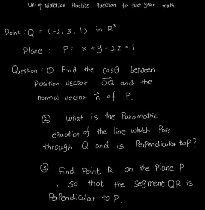 Solved Uni of Waterloo Practice Question for first year math | Chegg.com
