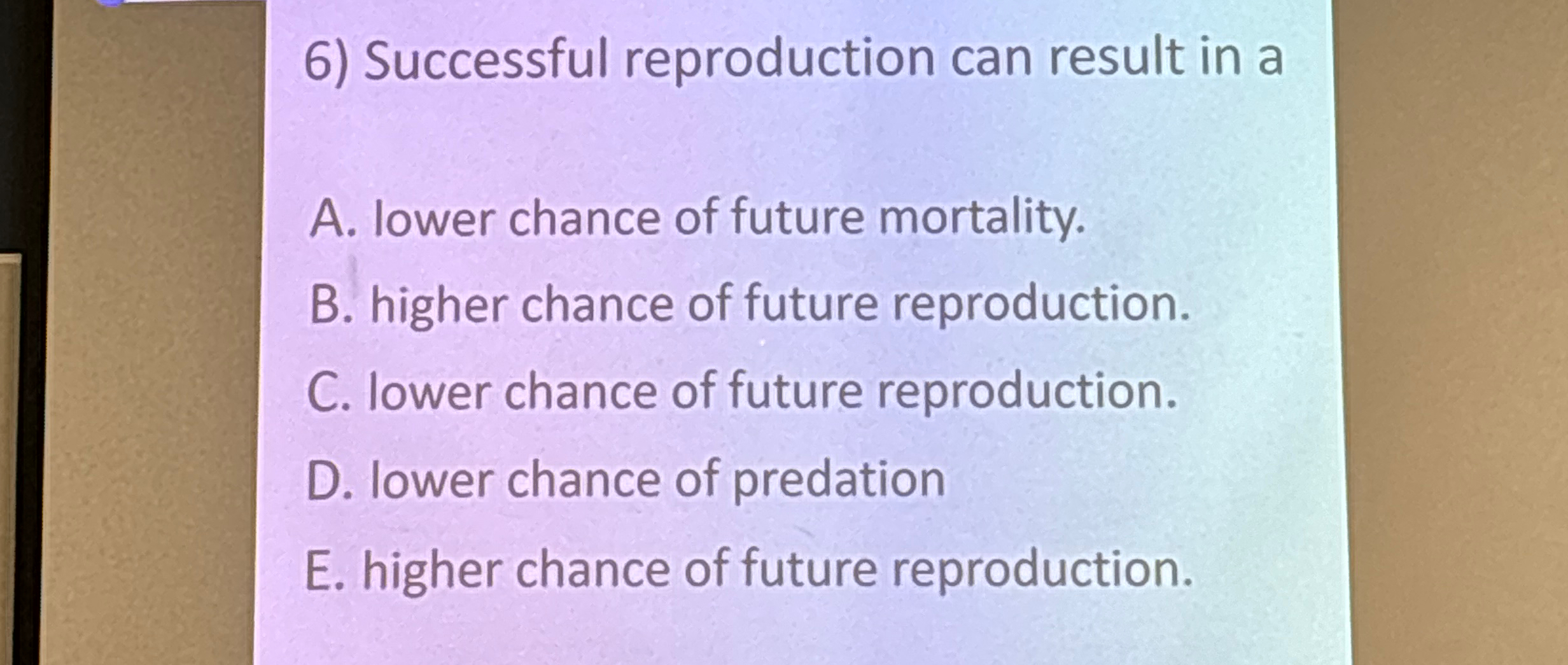 Solved Successful reproduction can result in aA. ﻿lower | Chegg.com