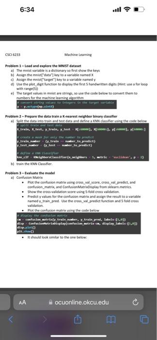 Solved in this homework, you will build a binary dassifier | Chegg.com