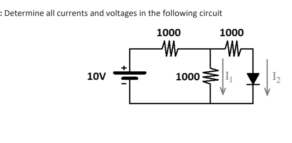Solved : Determine all currents and voltages in the | Chegg.com