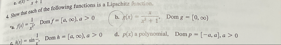 Solved Show that each of the following functions is a | Chegg.com